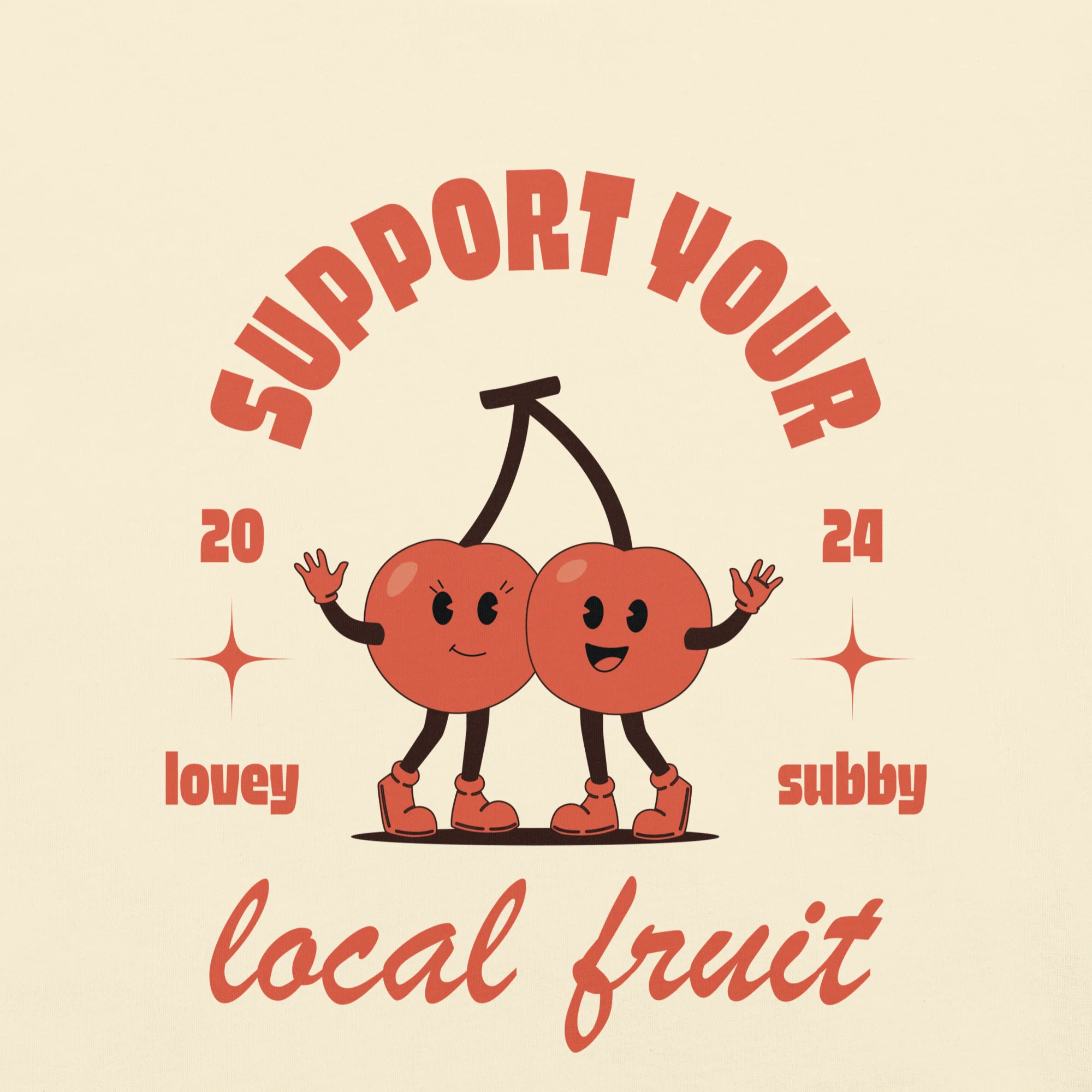 Support Your Local Fruit Tee || Kinky Cartoon Cherries T-Shirt for Subs & Doms - Image 5