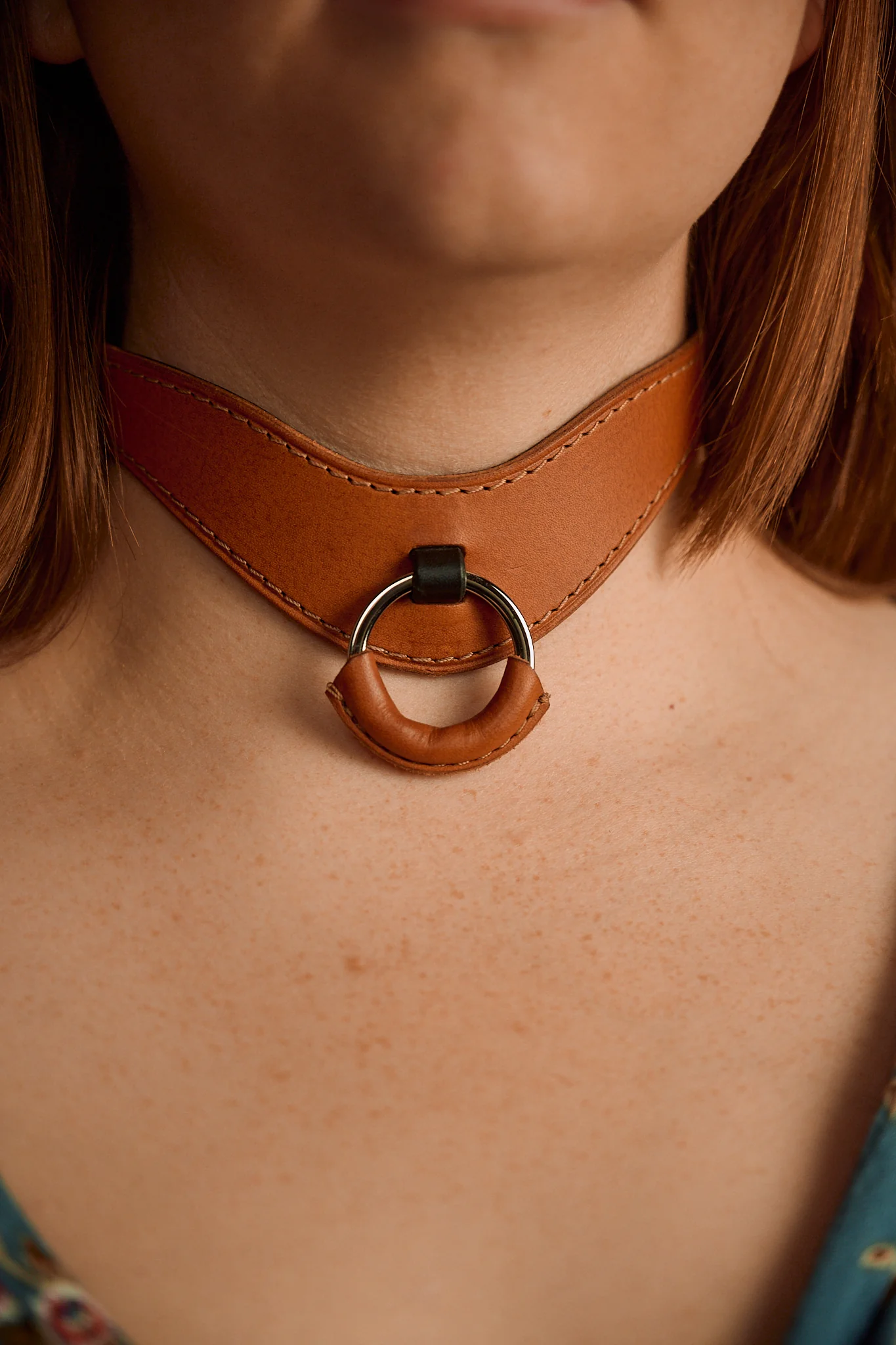 The Honeydew | Leather Collar with O Ring - Image 9