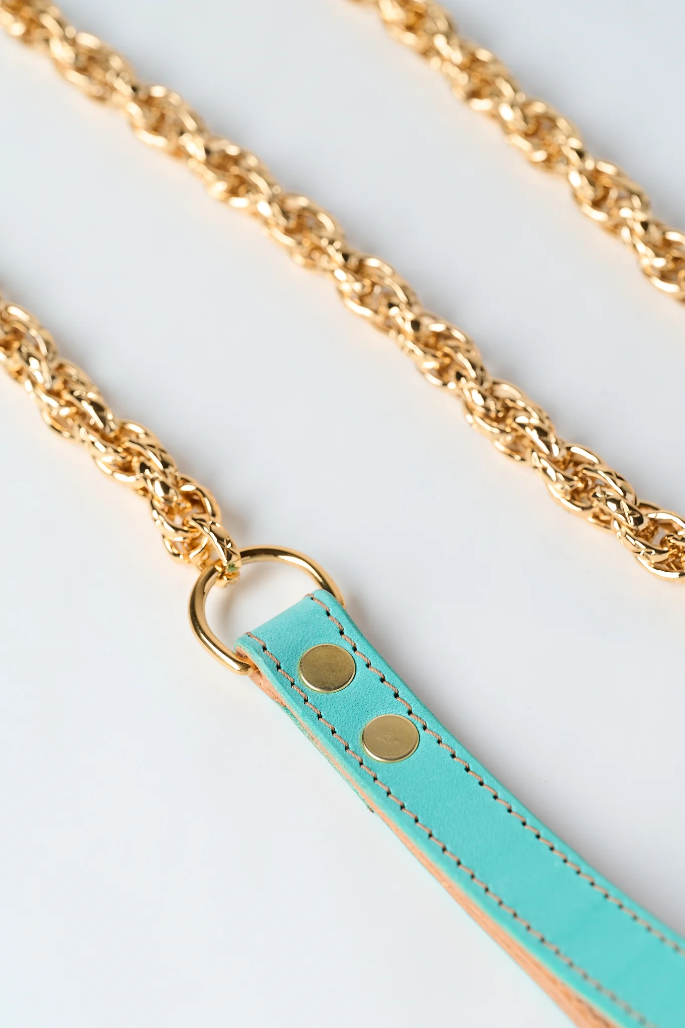 The Serpent and The Muse | Gold Luxury Leather Bondage Collar & Lead - Image 4